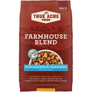 True Acre Foods Farmhouse Blend with Chicken & Vegetables Dry Dog Food, 30-lb bag