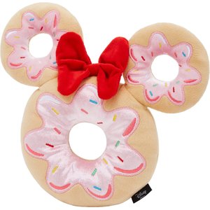 Disney Minnie Mouse Donut Plush Squeaky Dog Toy