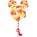 Disney Mickey Mouse Lollipop Plush with Rope Squeaky Dog Toy 