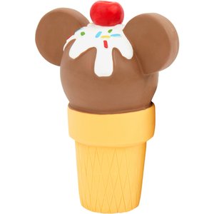 Disney Mickey Mouse Ice Cream Cone Latex Squeaky Dog Toy 