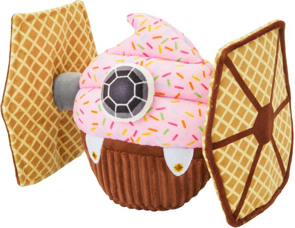 STAR WARS TIE FIGHTER Cupcake Plush Squeaky Dog Toy  slide 1 of 4
