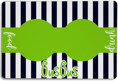 904 Custom Stripes Personalized Dog & Cat Placemat, slide 1 of 1