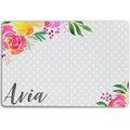 904 Custom Polka Dot Floral Personalized Dog & Cat Placemat