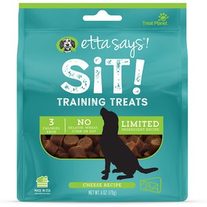 Etta Says! Sit! Training Treats Cheese Recipe Dog Treats, 6-oz bag