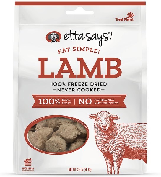 Etta Says! Eat Simple! Lamb Freeze-Dried Dog Treats, 2.5-oz bag slide 1 of 1