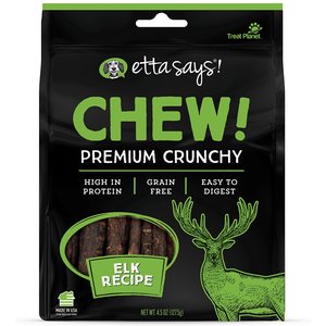 Etta Says! Chewy! Premium Crunchy Elk Recipe Grain-Free Dog Treats, 4.5-oz bag