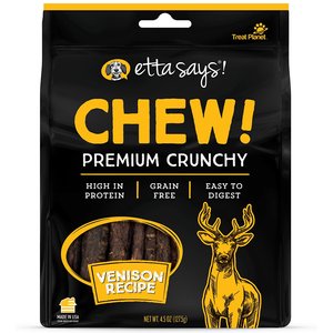 Etta Says! Chewy! Premium Crunchy Venison Recipe Grain-Free Dog Treats, 4.5-oz bag