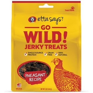 Etta Says! Go Wild! Jerky Treats Pheasant Recipe Grain-Free Dog Treats, 5-oz bag