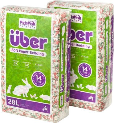 Pet's Pick Uber Holiday Small Pet Soft Paper Bedding, 28-L bag, 2 count, slide 1 of 1