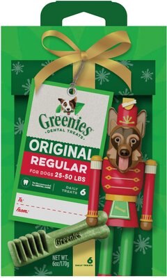 Greenies Original Regular Holiday Dental Dog Treats, 6 count, slide 1 of 1