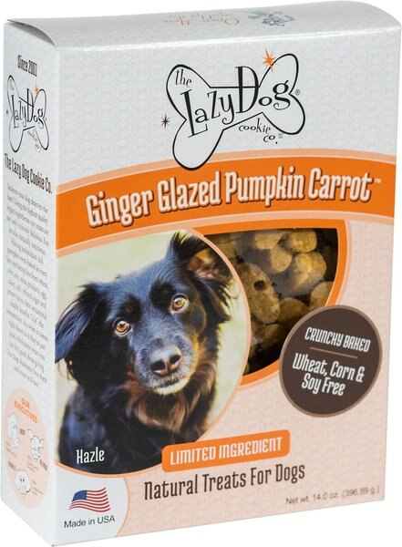 The Lazy Dog Cookie Co. Limited Ingredient Ginger Glazed Pumpkin Carrot Crunchy Baked Dog Treats, 14-oz box slide 1 of 2