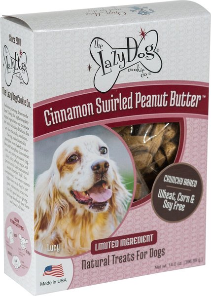 The Lazy Dog Cookie Co. Limited Ingredient Cinnamon Swirled Peanut Butter Crunchy Baked Dog Treats, 14-oz box slide 1 of 2