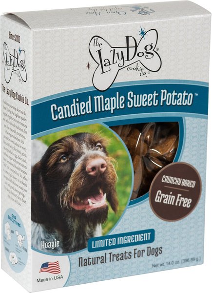 The Lazy Dog Cookie Co. Grain-Free Candied Maple Sweet Potato Limited Ingredient Crunchy Baked Dog Treats, 14-oz box slide 1 of 2