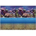 Vepotek Double-Sided Fish Aquarium Background, Ocean Seabed & Coral Reef, Small