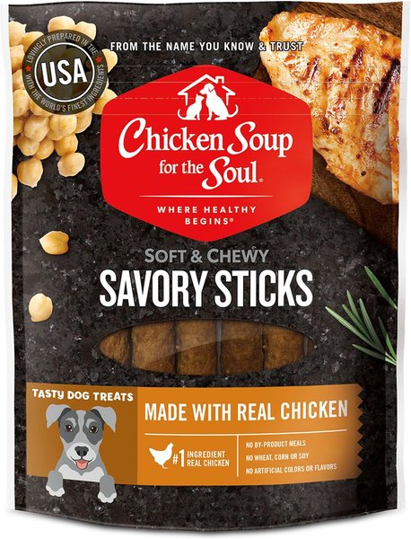 Chicken Soup for the Soul Savory Sticks Real Chicken Grain-Free Dog Treats, 5-oz bag slide 1 of 5