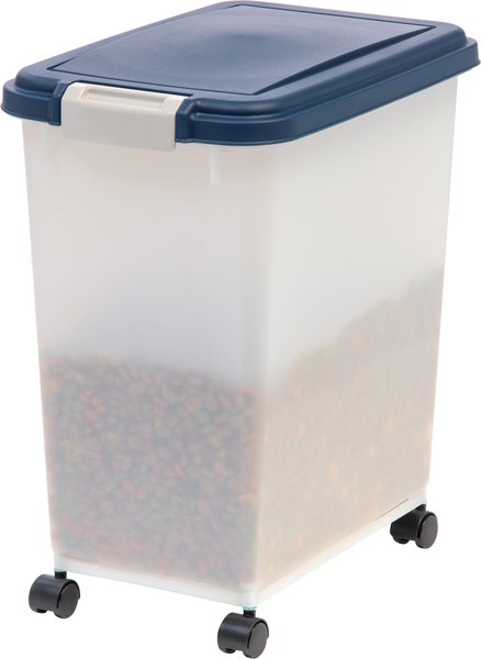 IRIS Airtight Dog & Cat Food Container, Navy, 33-qt slide 1 of 7
