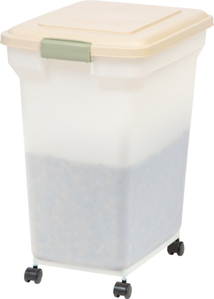 IRIS Airtight Dog & Cat Food Container, Almond, 55-qt slide 1 of 7