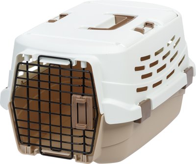 IRIS Small Easy Access Dog Travel Carrier, Off-White/Brown, slide 1 of 1