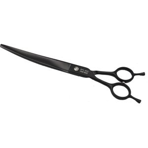 Precise Cut Black Panther Lefty Curved Dog Shears, 8-in