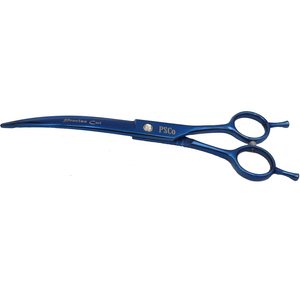 Precise Cut Dahlia Curved Dog Shears, Blue, 8-in
