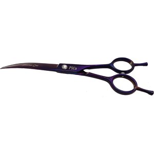 Precise Cut Dahlia Curved Dog Shears, Purple, 8-in