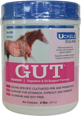 Uckele Gut Digestive & GI Support Formula Powder Horse Supplement, 2-lb jar, slide 1 of 1