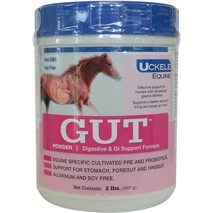 Uckele Gut Digestive & GI Support Formula Powder Horse Supplement, 2-lb jar