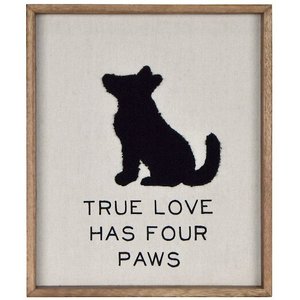 Prinz "True Love Has Four Paws" Dog Silhouette Wall Décor