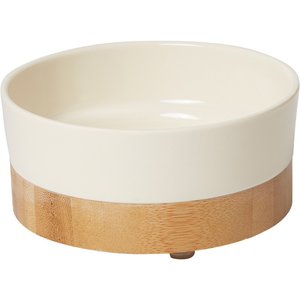 Frisco Melamine Dog & Small Pet Bowl with Bamboo Base, 0.75 Cup