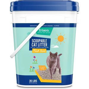 Frisco Multi-Cat Fresh Scent Clumping Clay Cat Litter, 35-lb pail