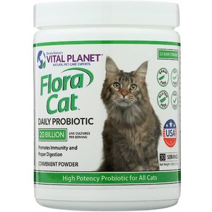 Vital Planet Flora Cat Daily Probiotic Powder Cat Supplement, 3.9-oz jar