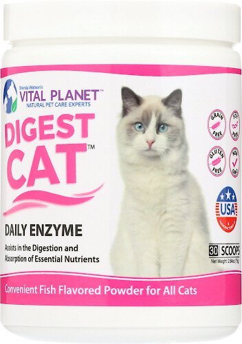 Vital Planet Digest Cat Daily Enzyme Fish Flavor Powder Cat Supplement, 2.6-oz jar slide 1 of 1