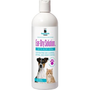 Professional Pet Products Ear-Dry Solution with Aloe Vera Dog & Cat Ear Cleaner, 16-oz bottle