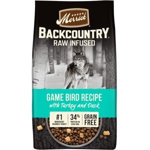 Merrick Backcountry Raw Infused Grain-Free Dry Dog Food Game Bird Recipe, 20-lb bag