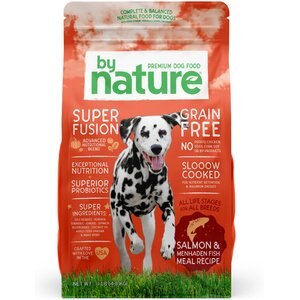By Nature Pet Foods Grain-Free Salmon & Menhaden Fish Recipe Dry Dog Food,  11-lb bag