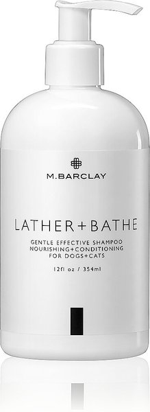 M. BARCLAY Lather + Bathe Natural & Organic Conditioning Dog & Cat Shampoo, 12-oz bottle slide 1 of 4