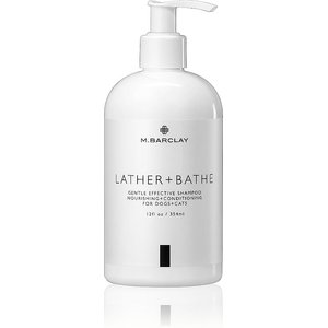 M. BARCLAY Lather + Bathe Natural & Organic Conditioning Dog & Cat Shampoo, 12-oz bottle