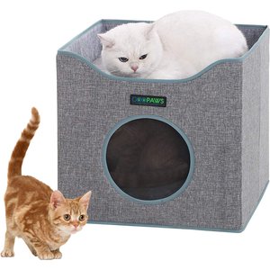 Jespet Foldable Cat Condo Bed, Gray