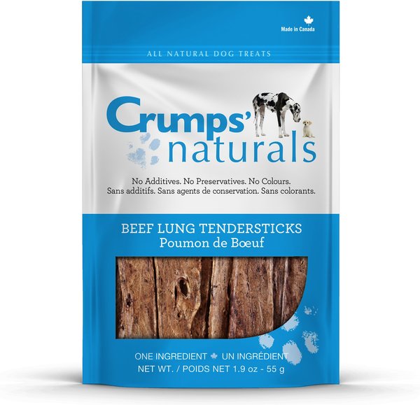 Crumps' Naturals Beef Lung Tendersticks Grain-Free Dehydrated Dog Treats, 1.9-oz bag slide 1 of 6