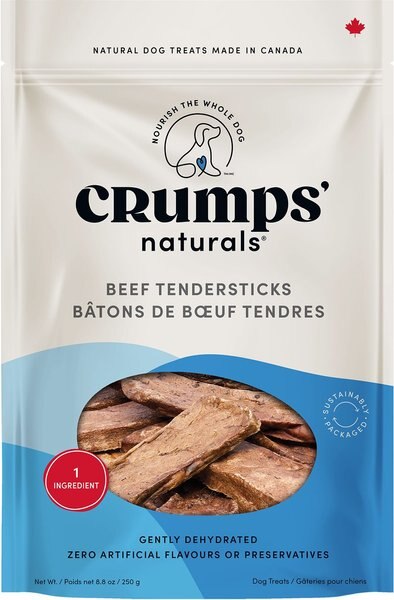 Crumps' Naturals Beef Lung Tendersticks Grain-Free Dehydrated Dog Treats, 8.8-oz bag slide 1 of 6
