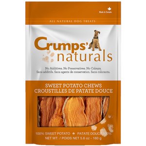 Crumps' Naturals Sweet Potato Chews Grain-Free Dog Treats, 5.6-oz bag