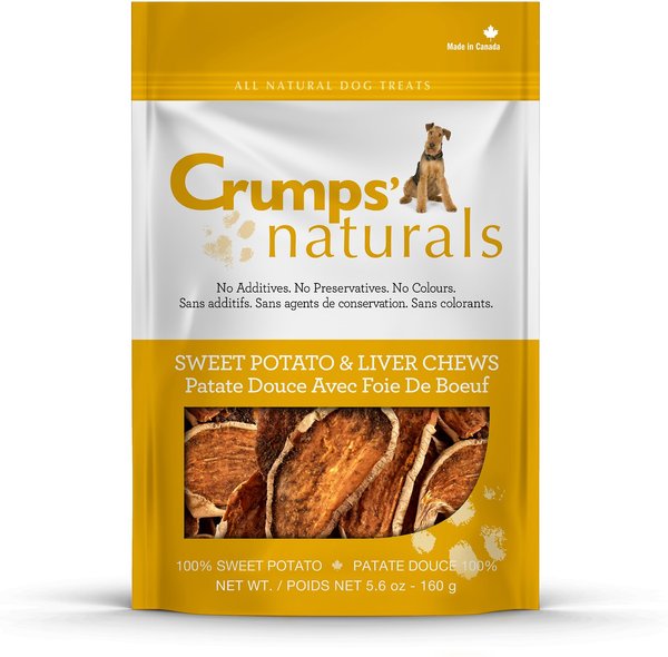 Crumps' Naturals Sweet Potato & Liver Chews Grain-Free Dog Treats, 5.6-oz bag slide 1 of 6