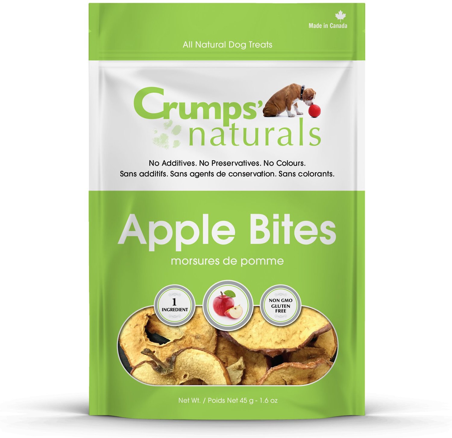 Crumps' Naturals Apple Bites Grain-Free Dehydrated Dog Treats