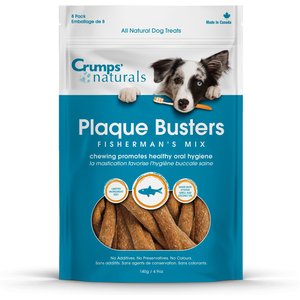 Crumps' Naturals Plaque Busters Fisherman's Mix Dental Dog Treats, 4.9-oz bag, Count Varies
