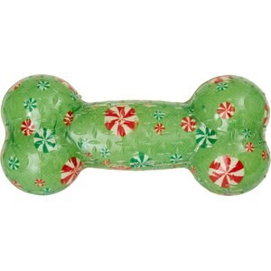 green bone shaped dog toy