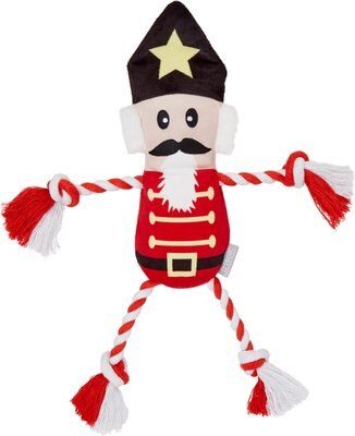 Frisco Holiday Nutcracker Plush with Rope Squeaky Dog Toy, slide 1 of 1