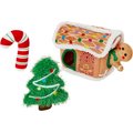 Frisco Holiday Gingerbread House Hide and Seek Puzzle Plush Squeaky Dog Toy