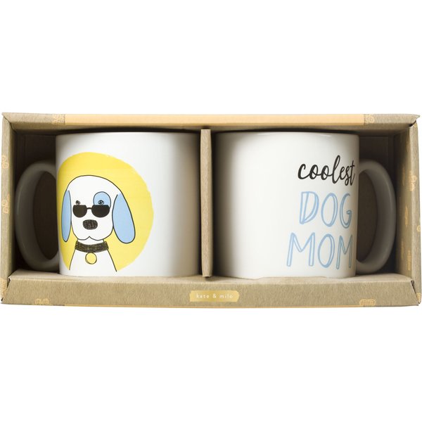 Dog Dad Heart Pawmarks on Black 15 ounce Ceramic Stoneware Coffee Mug Pet Gifts COMINHKPR104030 