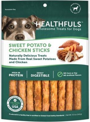 RUFFIN' IT Healthfuls Sweet Potato & Chicken Sticks Dog Treats, 0.5-oz bag, slide 1 of 1