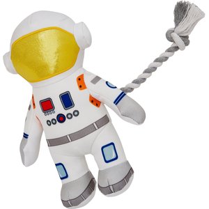 Frisco Ballistic Nylon Plush with Rope Squeaky Astronaut Dog Toy